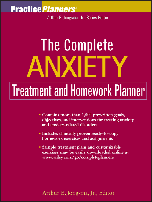 Cover image for The Complete Anxiety Treatment and Homework Planner